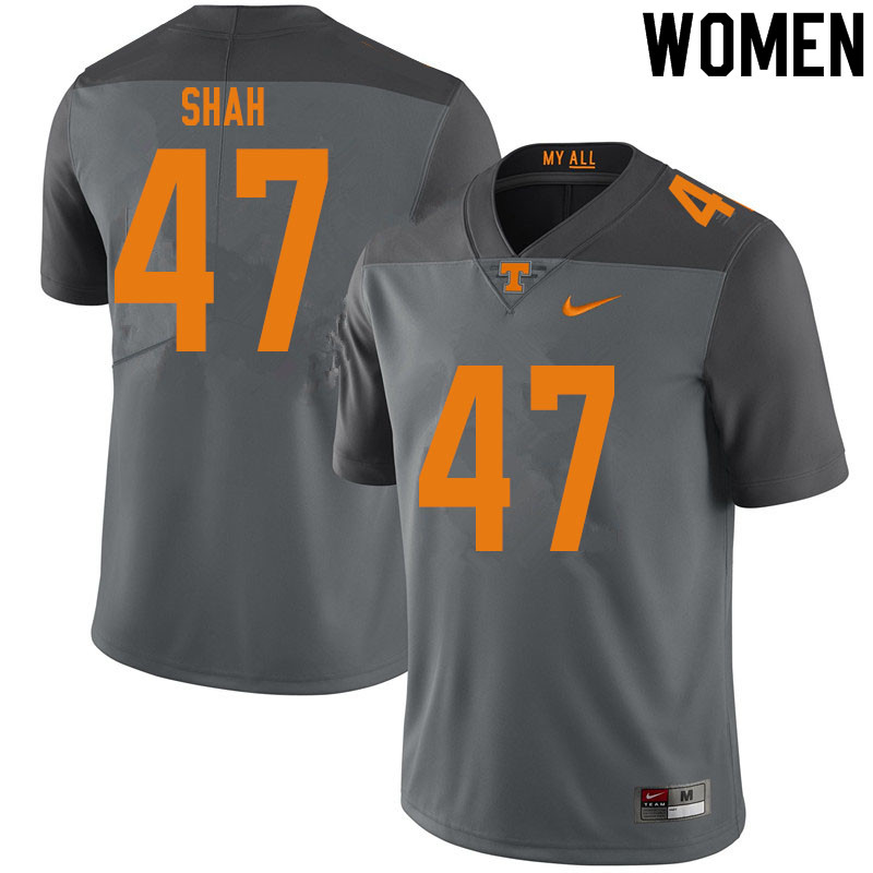 Women #47 Sayeed Shah Tennessee Volunteers College Football Jerseys Sale-Gray - Click Image to Close